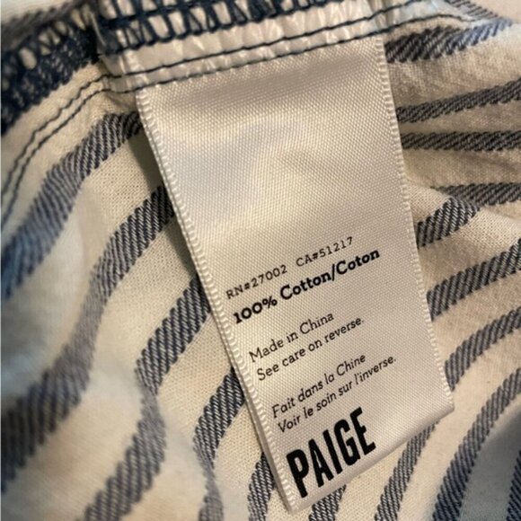 COPY Paige Striped Button Up Shirt Size Small - Picture 2 of 8